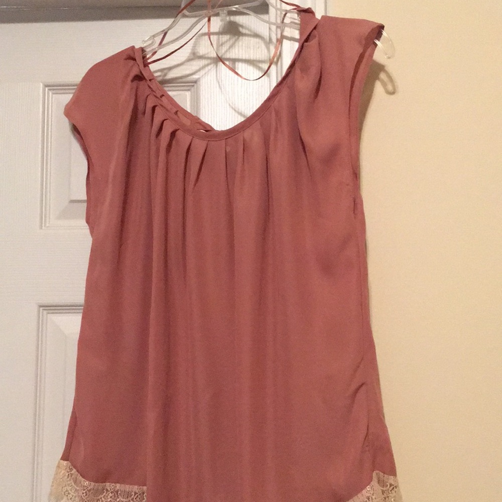 Lauren Conrad Tie Back Blouse with Lace